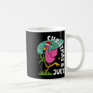 Christmas In July Flamingo Cute Beach Summer Chris Coffee Mug