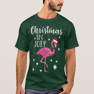 Christmas In July Flamingo In Santa Hat Kids Toddl T-Shirt