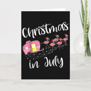 Christmas In July Flamingo Nk  Card