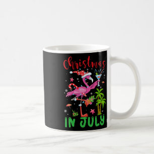 Christmas In July Flamingo Santa Summer Xmas Women Coffee Mug