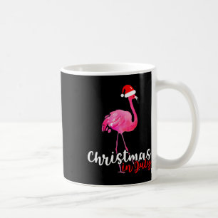 Christmas In July Flamingo With Santa Hat Drawing Coffee Mug