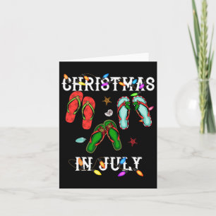 Christmas In July Flip Flap Christmas Light Summer Card