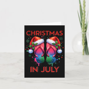 Christmas In July Flip Flops Vacation Summer Card