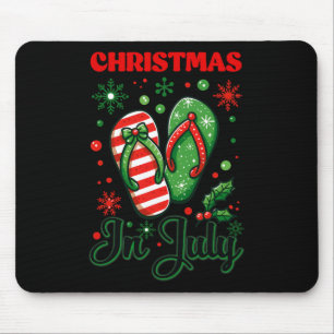Christmas In July Flip Flops Xmas Flip Flops Summe Mouse Pad