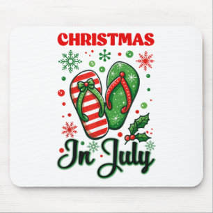 Christmas In July Flip Flops Xmas Flip Flops Summe Mouse Pad