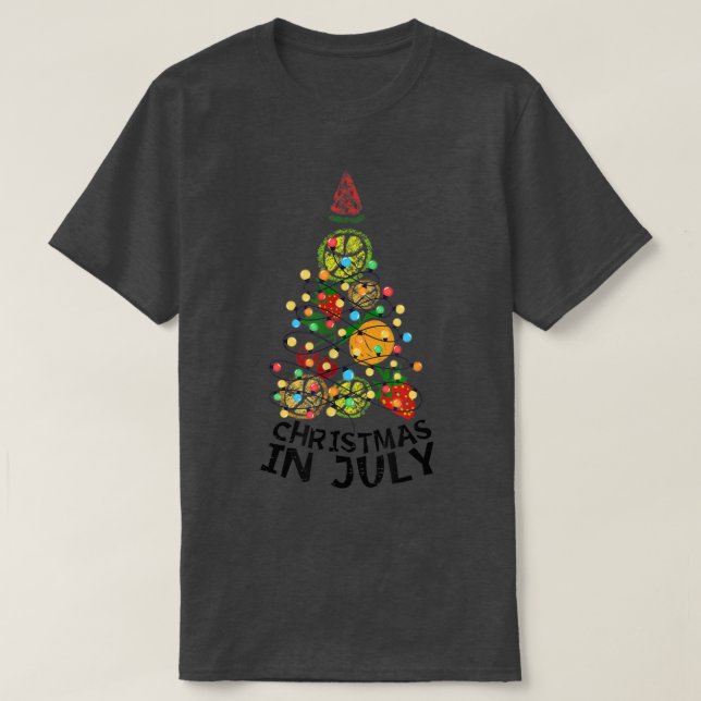 Christmas In July fruit Xmas Tree Tee Summer Men W (Design Front)