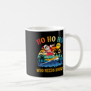 Christmas In July Fun Santa Surfing Summer Beach V Coffee Mug