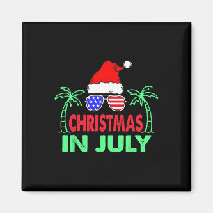 Christmas In July Funny 4th Of July Beach Summer S Magnet
