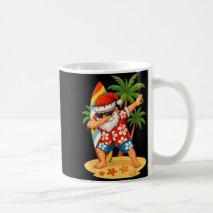 Christmas In July Funny Dabbing Santa Beach Coffee Mug