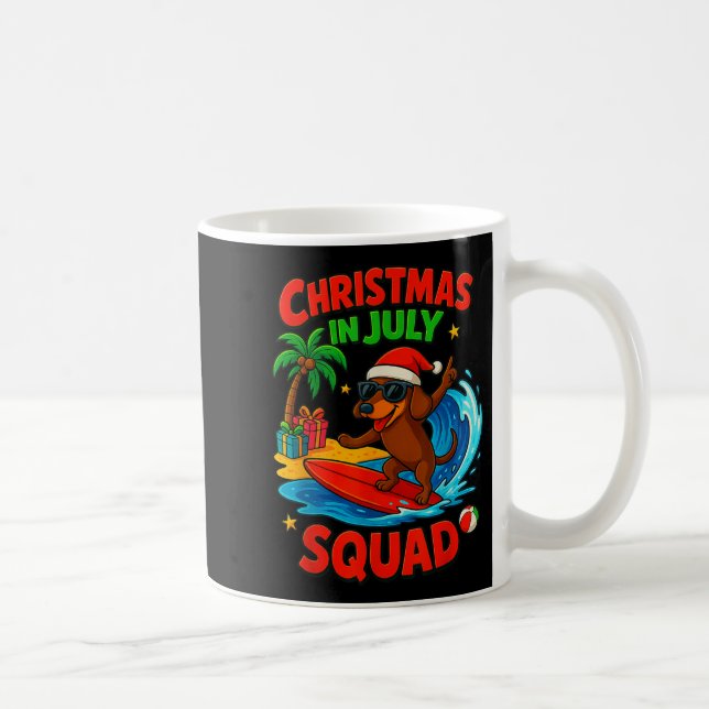 Christmas In July Funny Dachshund Dog Lover Xmas I Coffee Mug (Right)