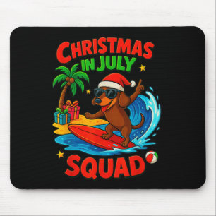 Christmas In July Funny Dachshund Dog Lover Xmas I Mouse Pad