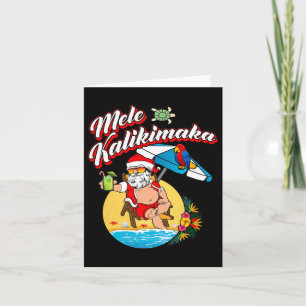Christmas In July Funny Hawaiian Kids Summer Santa Card