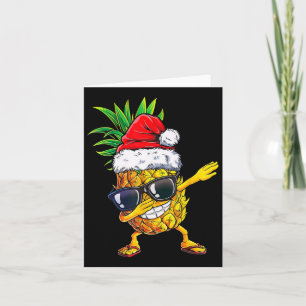 Christmas In July Funny Pineapple Dabbing Santa Ha Card