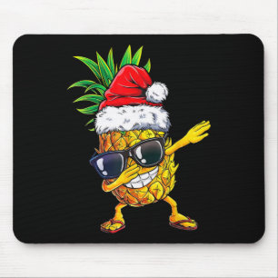 Christmas In July Funny Pineapple Dabbing Santa Ha Mouse Pad