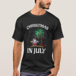 Christmas In July Funny Santa Claus Tropical Beach T-Shirt<br><div class="desc">Christmas In July Funny Santa Claus Tropical Beach Essential T-Shirt</div>