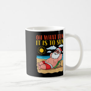 Christmas In July Funny Santa Hat Sungles Summer Coffee Mug