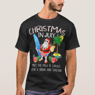 Christmas In July  Funny Santa Summer Pool Party B T-Shirt