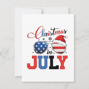 Christmas in July Funny Santa Xmas 4h of July Card