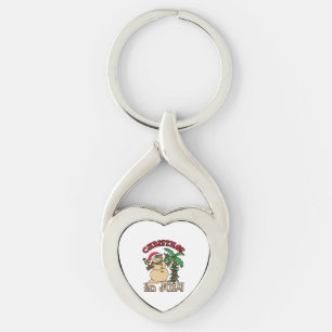 Christmas In July Funny Snowman Key Ring