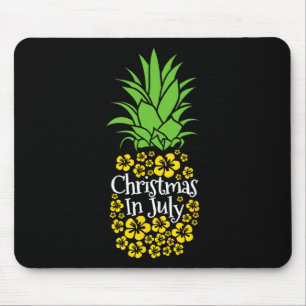 Christmas In July Funny Summer Vacation Pineapple Mouse Pad