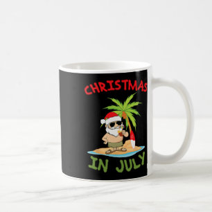 Christmas In July Funny T Shirt Santa Tail Hawaiia Coffee Mug