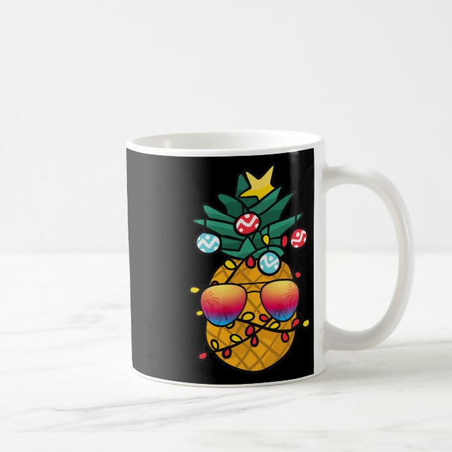 Christmas In July Funny Vacation Pineapple  Coffee Mug (Right)