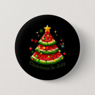 Christmas In July Funny Watermelon Christmas Summe 6 Cm Round Badge