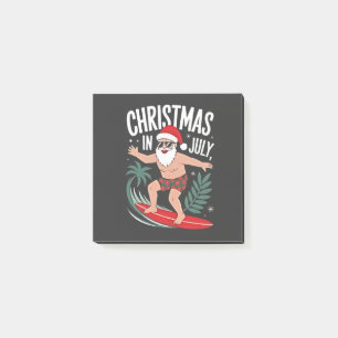 Christmas in July Funny xmas Christmas Santa Beach Post-it Notes