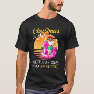 Christmas In July Give Me A Beer Drinking And Suns T-Shirt