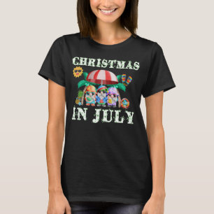 Christmas In July Gnome Summer T-Shirt