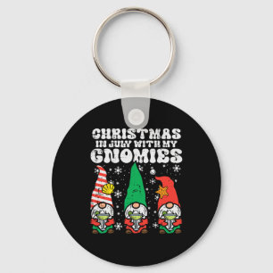 Christmas In July Gnomes Summer Xmas Matching Wome Key Ring