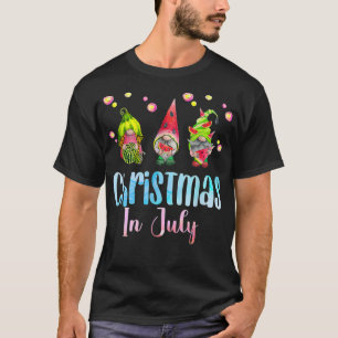 Christmas in July Gnomes Watermelon Summer Party 2 T-Shirt