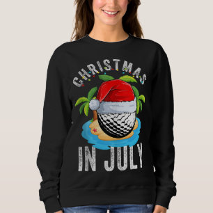 Christmas in July Golf Ball Santa Hat Summer Party Sweatshirt