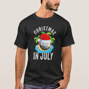Christmas In July Golf Ball Santa Hat Summer Vacat T-Shirt
