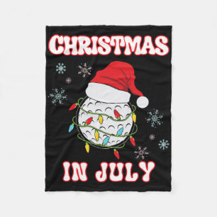 Christmas In July Golf Fan Xmas Summer Women Men K Fleece Blanket