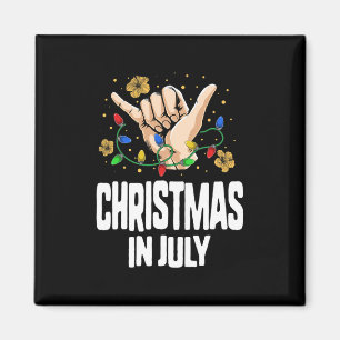 Christmas In July Hawaii Flower Beach Xmas Tree Mu Magnet