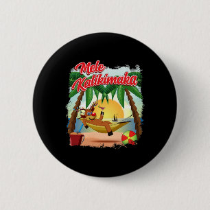 Christmas In July Hawaiian Kids Mele Kalikimaka Re 6 Cm Round Badge