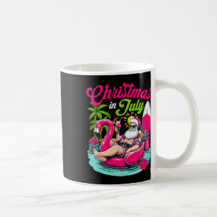 Christmas In July Hawaiian Santa Claus Beach Summe Coffee Mug
