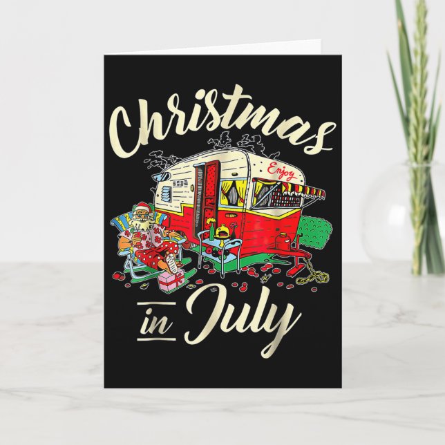 Christmas In July Hipe Rv Camng Camng Lover  Card (Front)
