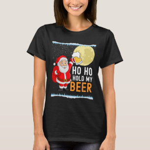 Christmas In July Ho Ho Hold My Beer Santa Summer T-Shirt