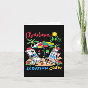 Christmas In July Icu Nurse Sedation Crew Critical Card