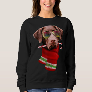 Christmas In July Labrador Sunglasses Dog Lover Sweatshirt
