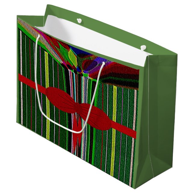 "Christmas in July" Large Glossy Gift Bag (Front Angled)