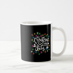 Christmas In July Lights Funny Summer Xmas Men Wom Coffee Mug