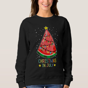 Christmas In July Melon Christmas Tree Summer Sweatshirt