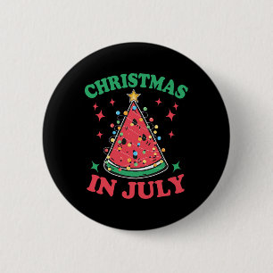 Christmas In July Melon Xmas Tree Hawaii Shirt Sum 6 Cm Round Badge