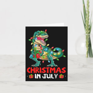 Christmas In July Men Boys Toddler T Rex Dinosaur Card