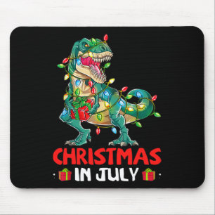 Christmas In July Men Boys Toddler T Rex Dinosaur Mouse Pad