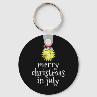 Christmas In July Merry Christmas Funny Key Ring