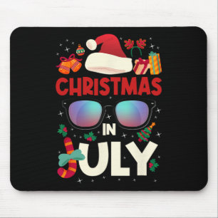 Christmas In July Merry Christmas Summer Funny San Mouse Pad